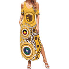 Hawthorn NAIDOC 2026 Personalised Summer Maxi Dress 50 Years of Deadly Aboriginal Art