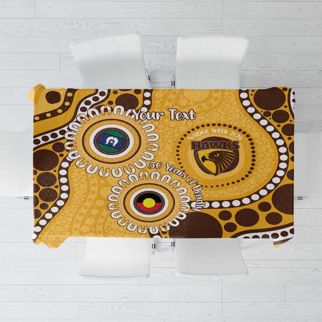 Hawthorn NAIDOC 2026 Personalised Tablecloth 50 Years of Deadly Aboriginal Art