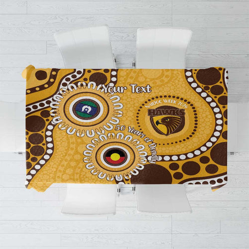 Hawthorn NAIDOC 2026 Personalised Tablecloth 50 Years of Deadly Aboriginal Art