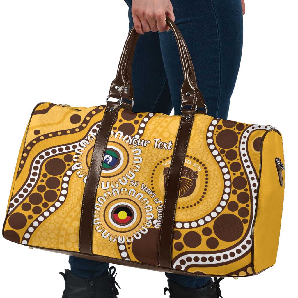 Hawthorn NAIDOC 2026 Personalised Travel Bag 50 Years of Deadly Aboriginal Art