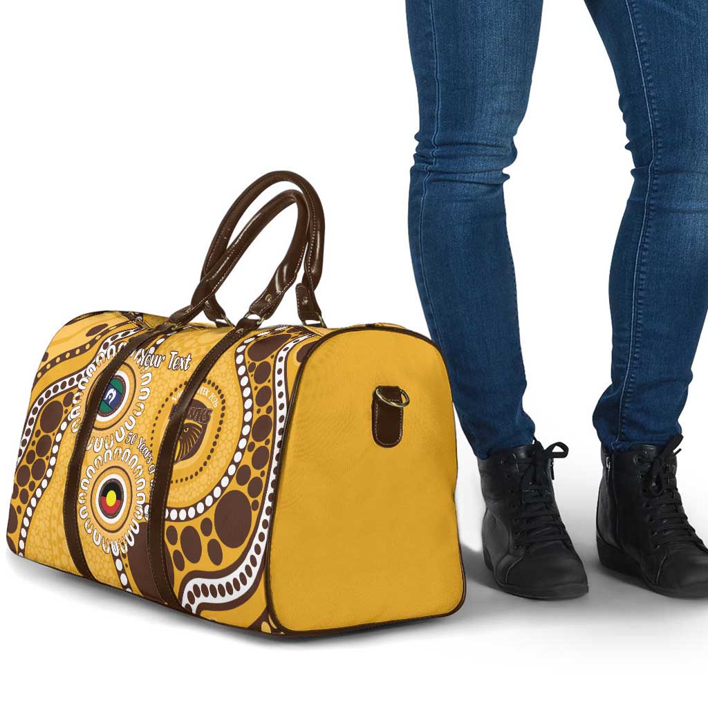 Hawthorn NAIDOC 2026 Personalised Travel Bag 50 Years of Deadly Aboriginal Art