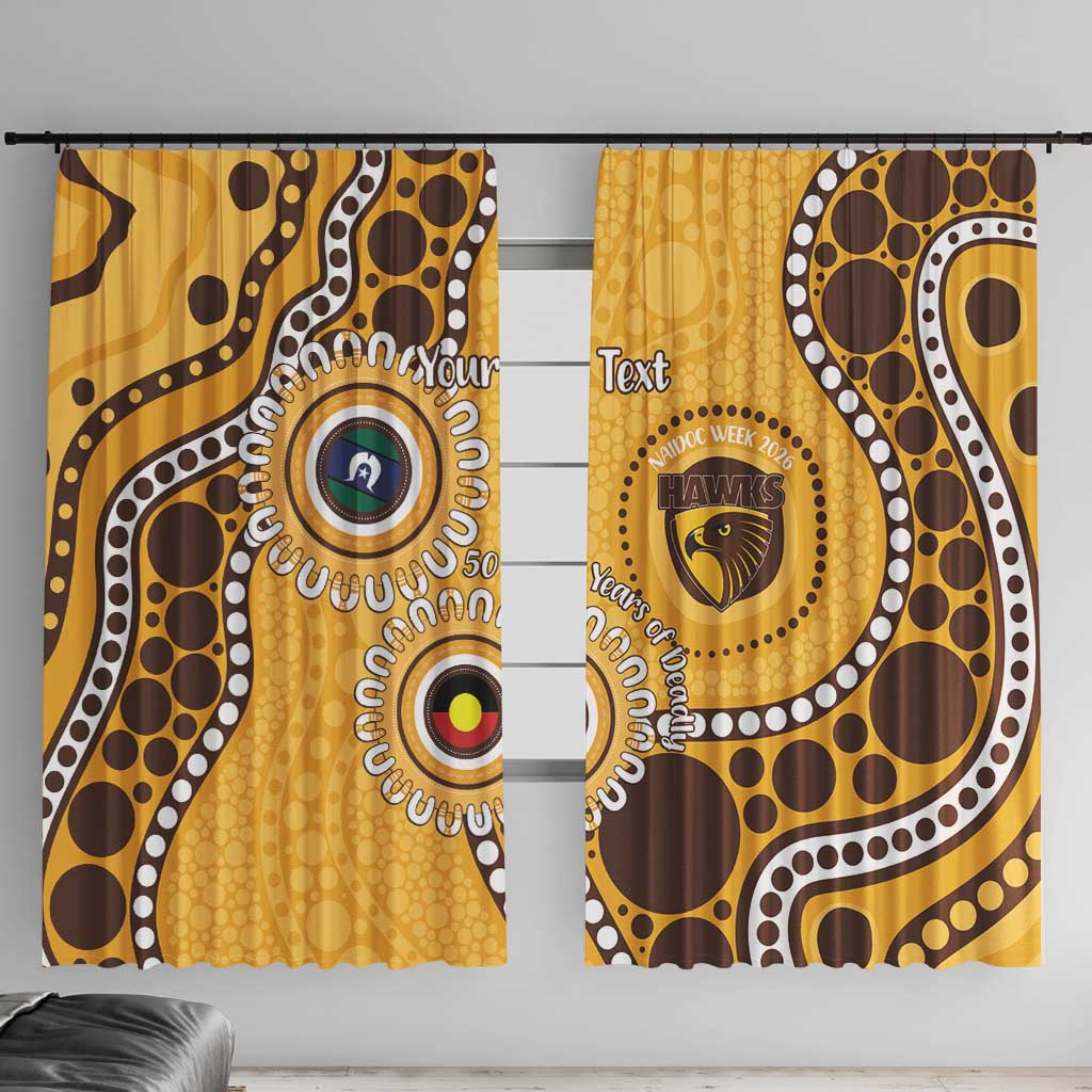 Hawthorn NAIDOC 2026 Personalised Window Curtain 50 Years of Deadly Aboriginal Art