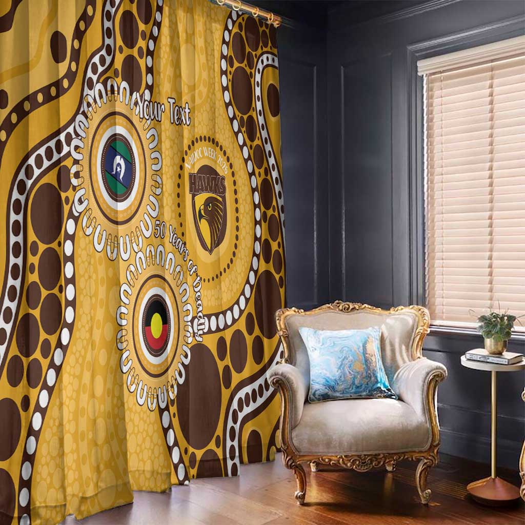 Hawthorn NAIDOC 2026 Personalised Window Curtain 50 Years of Deadly Aboriginal Art