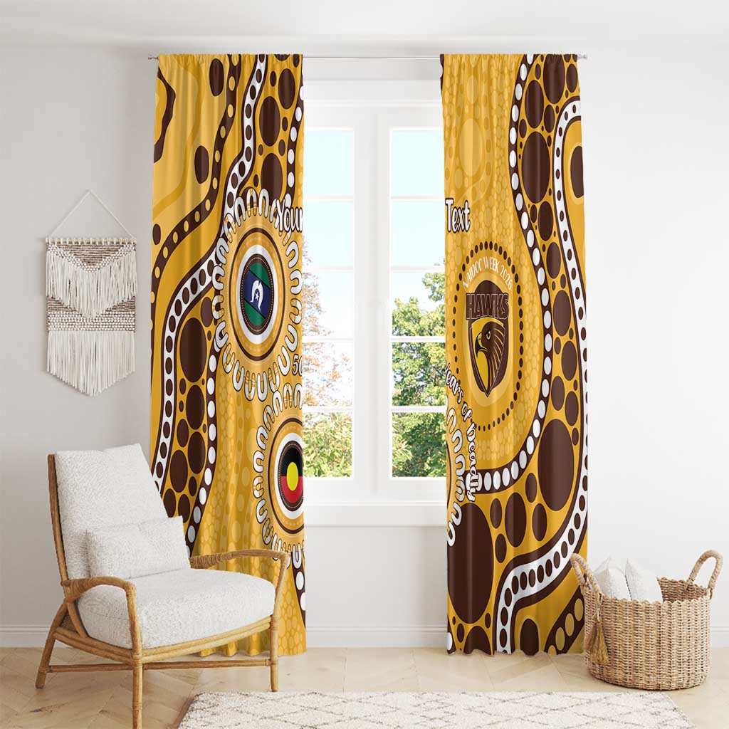 Hawthorn NAIDOC 2026 Personalised Window Curtain 50 Years of Deadly Aboriginal Art