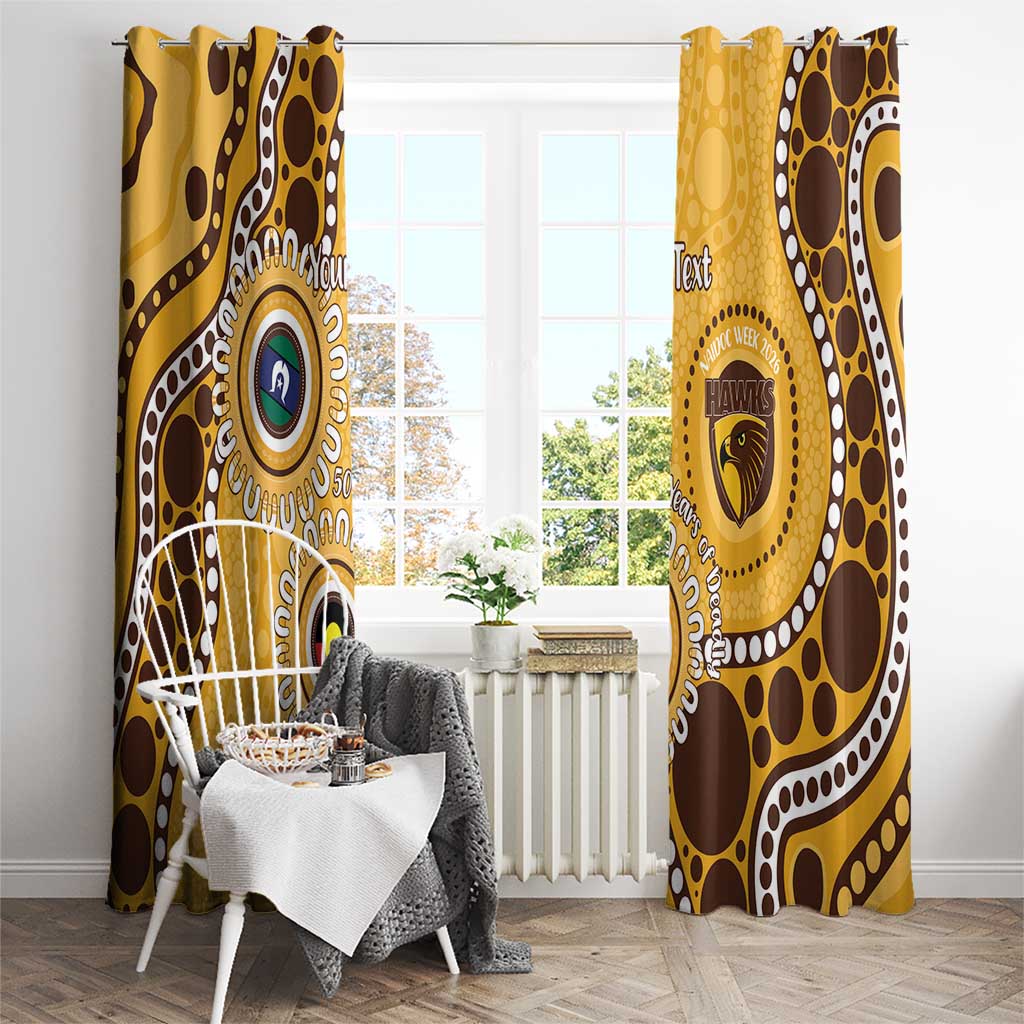 Hawthorn NAIDOC 2026 Personalised Window Curtain 50 Years of Deadly Aboriginal Art