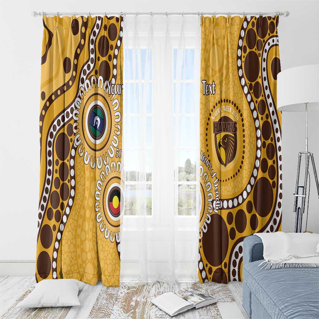 Hawthorn NAIDOC 2026 Personalised Window Curtain 50 Years of Deadly Aboriginal Art
