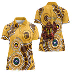 Hawthorn NAIDOC 2026 Personalised Women Polo Shirt 50 Years of Deadly Aboriginal Art