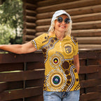 Hawthorn NAIDOC 2026 Personalised Women Polo Shirt 50 Years of Deadly Aboriginal Art