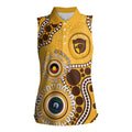 Hawthorn NAIDOC 2026 Personalised Women Sleeveless Polo Shirt 50 Years of Deadly Aboriginal Art