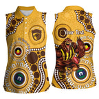 Hawthorn NAIDOC 2026 Personalised Women Sleeveless Polo Shirt 50 Years of Deadly Aboriginal Art