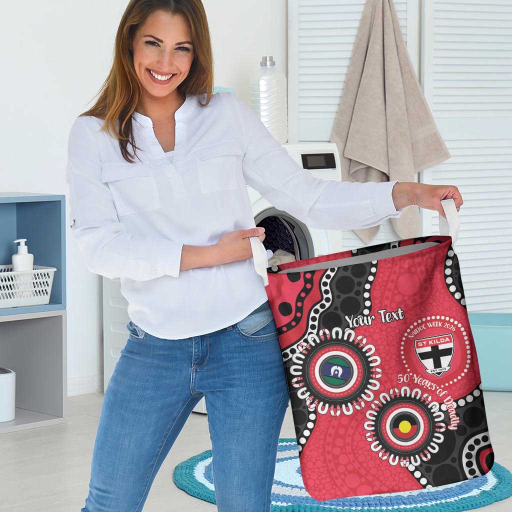 St Kilda NAIDOC 2026 Personalised Laundry Basket 50 Years of Deadly Aboriginal Art