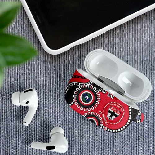 St Kilda NAIDOC 2026 Personalised AirPods Case 50 Years of Deadly Aboriginal Art