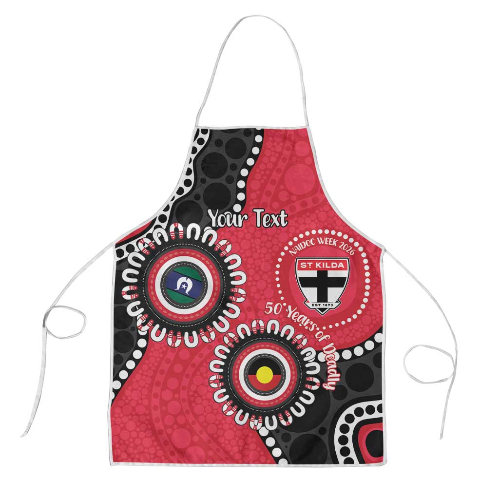 St Kilda NAIDOC 2026 Personalised Apron 50 Years of Deadly Aboriginal Art