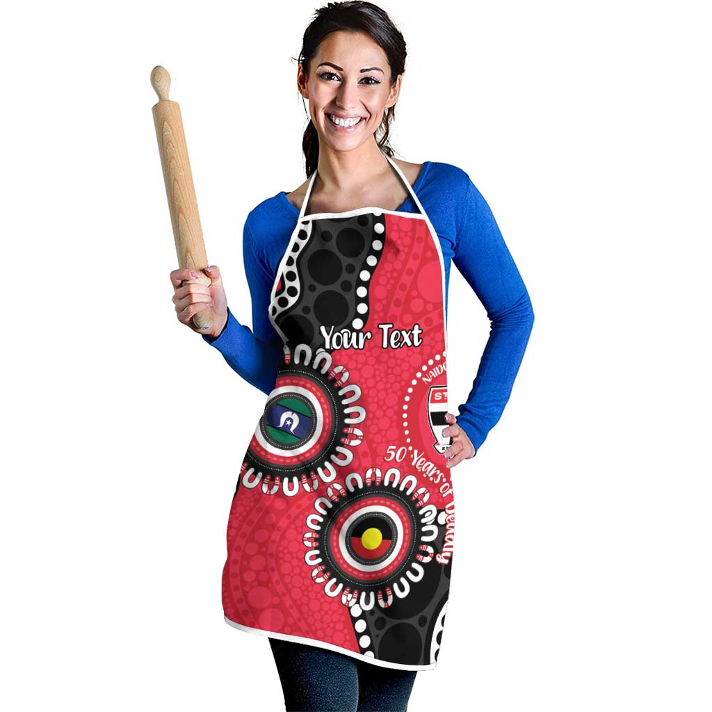 St Kilda NAIDOC 2026 Personalised Apron 50 Years of Deadly Aboriginal Art