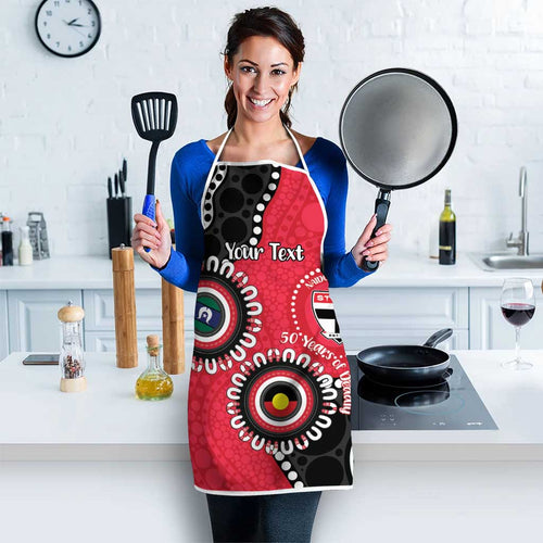 St Kilda NAIDOC 2026 Personalised Apron 50 Years of Deadly Aboriginal Art