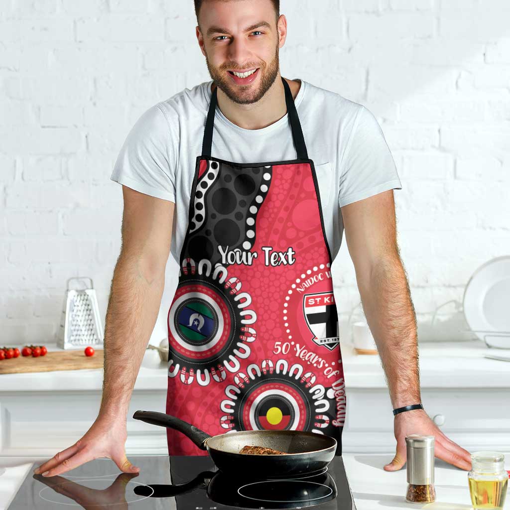 St Kilda NAIDOC 2026 Personalised Apron 50 Years of Deadly Aboriginal Art