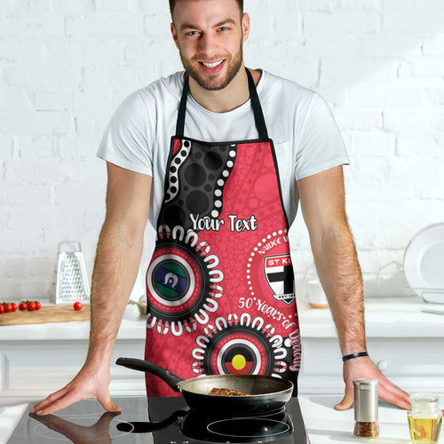 St Kilda NAIDOC 2026 Personalised Apron 50 Years of Deadly Aboriginal Art