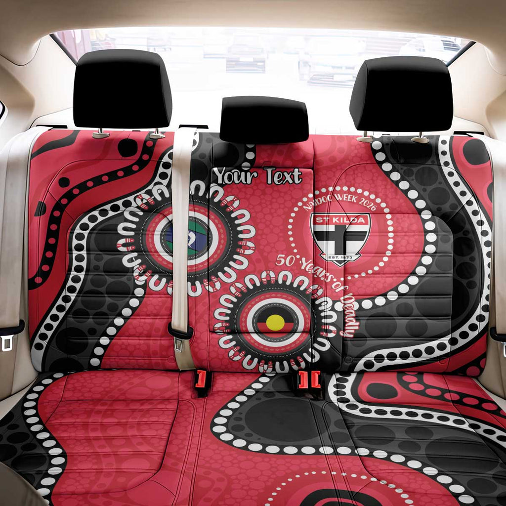 St Kilda NAIDOC 2026 Personalised Back Car Seat Cover 50 Years of Deadly Aboriginal Art