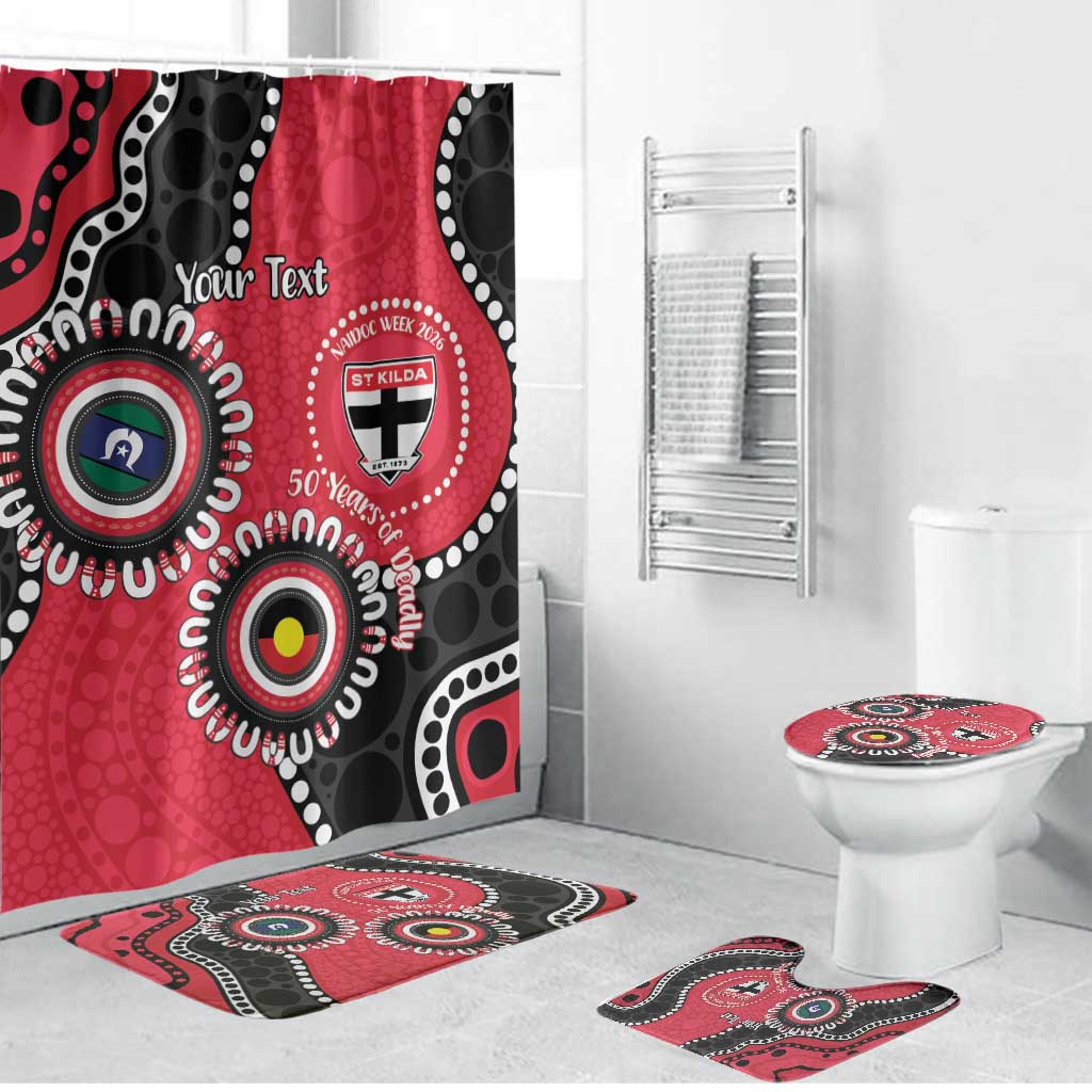 St Kilda NAIDOC 2026 Personalised Bathroom Set 50 Years of Deadly Aboriginal Art