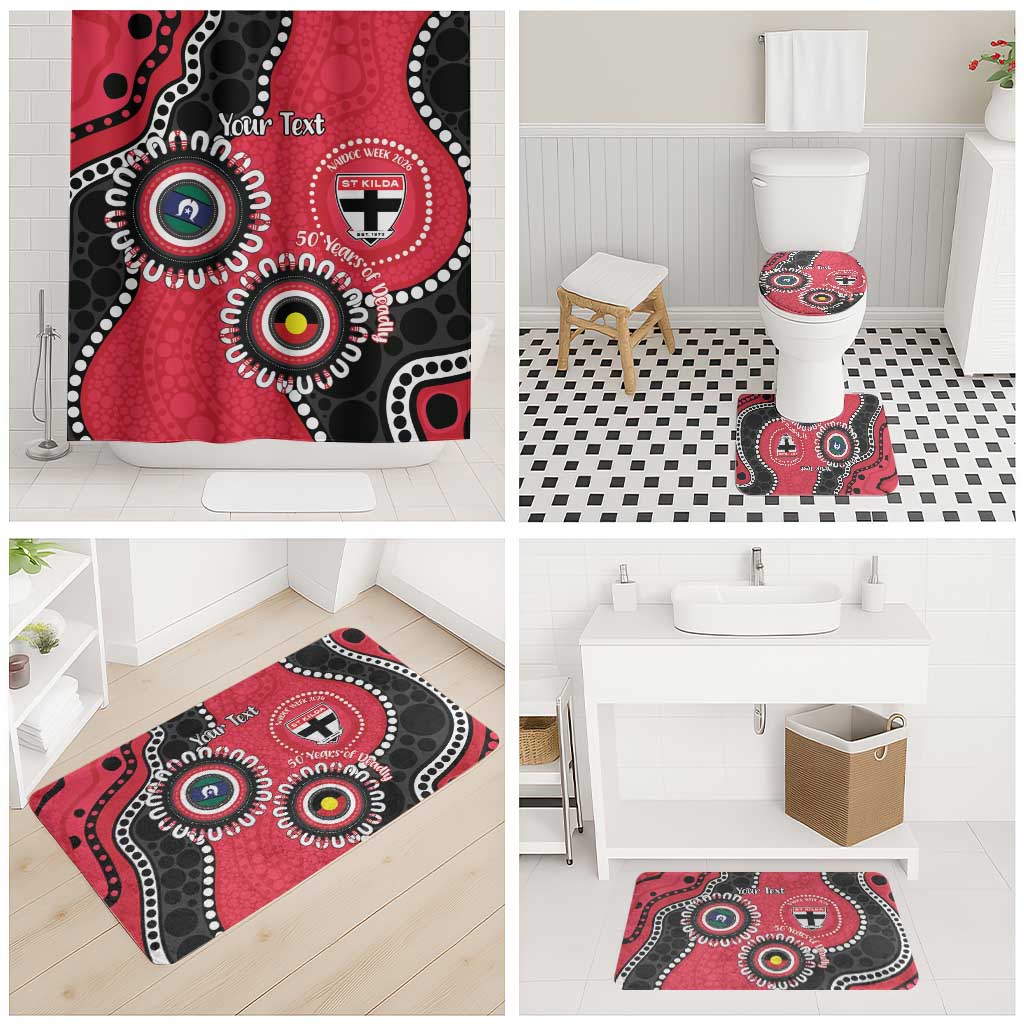 St Kilda NAIDOC 2026 Personalised Bathroom Set 50 Years of Deadly Aboriginal Art