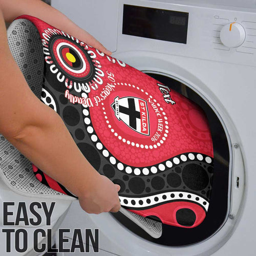 St Kilda NAIDOC 2026 Personalised Bathroom Set 50 Years of Deadly Aboriginal Art