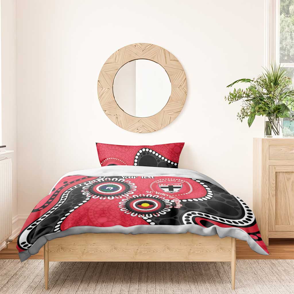 St Kilda NAIDOC 2026 Personalised Bedding Set 50 Years of Deadly Aboriginal Art
