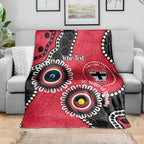 St Kilda NAIDOC 2026 Personalised Blanket 50 Years of Deadly Aboriginal Art