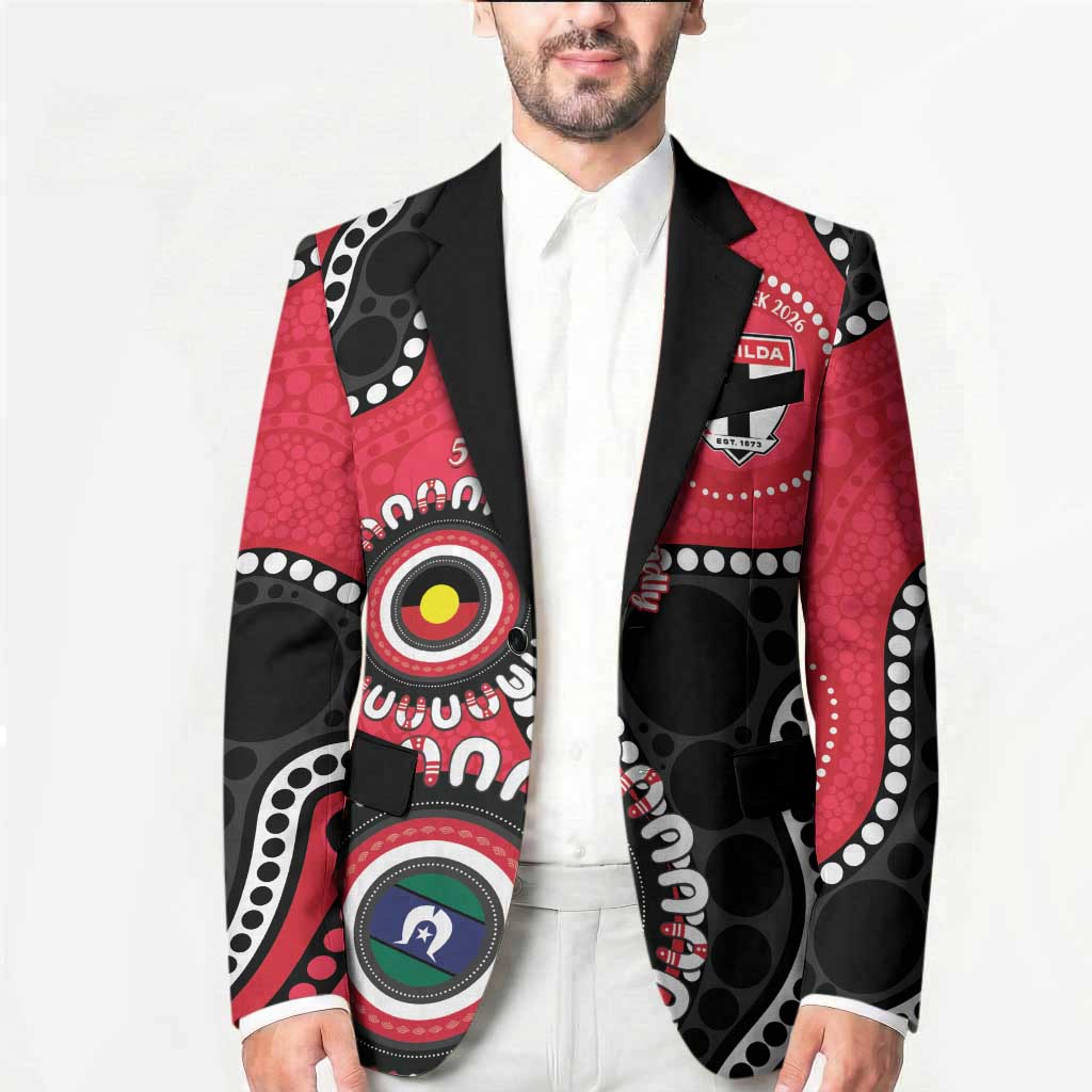 St Kilda NAIDOC 2026 Personalised Blazer 50 Years of Deadly Aboriginal Art