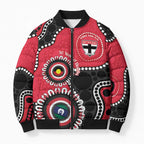 St Kilda NAIDOC 2026 Personalised Bomber Puffer Jacket 50 Years of Deadly Aboriginal Art