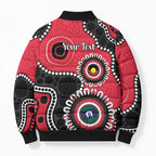 St Kilda NAIDOC 2026 Personalised Bomber Puffer Jacket 50 Years of Deadly Aboriginal Art