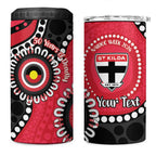 St Kilda NAIDOC 2026 Personalised 4 in 1 Can Cooler Tumbler 50 Years of Deadly Aboriginal Art