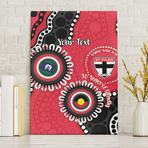 St Kilda NAIDOC 2026 Personalised Canvas Wall Art 50 Years of Deadly Aboriginal Art