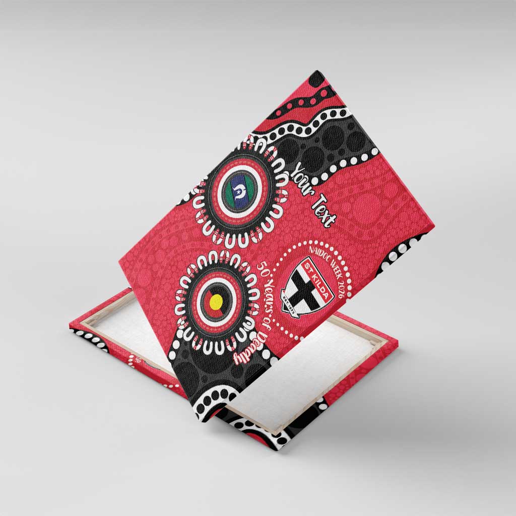 St Kilda NAIDOC 2026 Personalised Canvas Wall Art 50 Years of Deadly Aboriginal Art