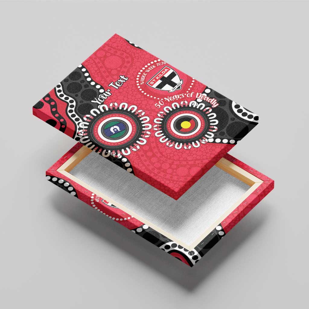 St Kilda NAIDOC 2026 Personalised Canvas Wall Art 50 Years of Deadly Aboriginal Art