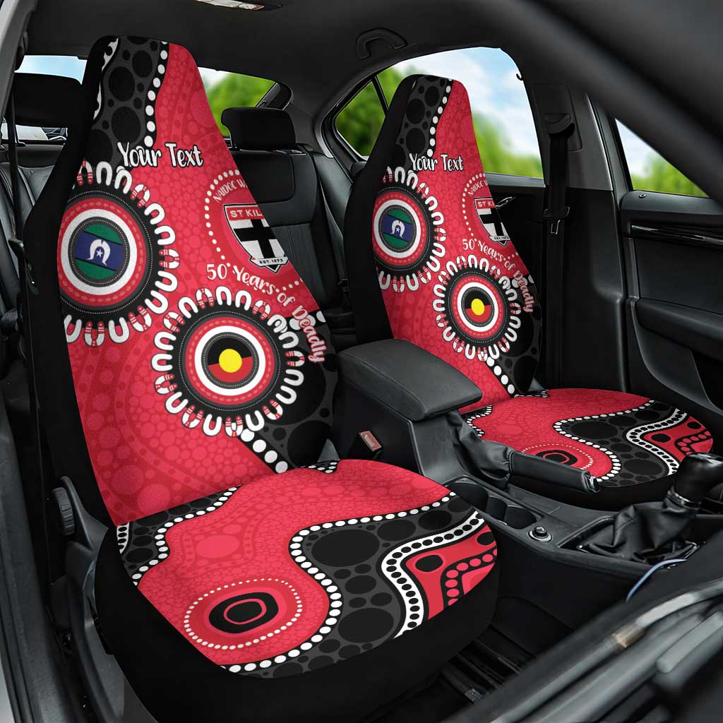 St Kilda NAIDOC 2026 Personalised Car Seat Cover 50 Years of Deadly Aboriginal Art