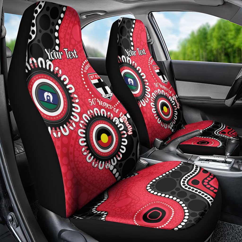 St Kilda NAIDOC 2026 Personalised Car Seat Cover 50 Years of Deadly Aboriginal Art