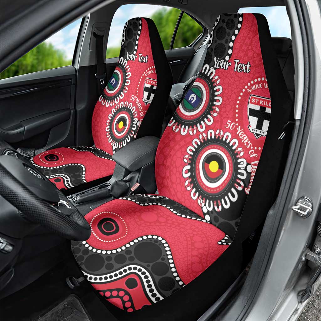 St Kilda NAIDOC 2026 Personalised Car Seat Cover 50 Years of Deadly Aboriginal Art