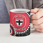 St Kilda NAIDOC 2026 Personalised Ceramic Mug 50 Years of Deadly Aboriginal Art