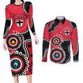 St Kilda NAIDOC 2026 Personalised Couples Matching Long Sleeve Bodycon Dress and Long Sleeve Button Shirt 50 Years of Deadly Aboriginal Art