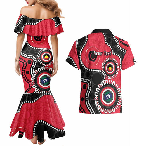 St Kilda NAIDOC 2026 Personalised Couples Matching Mermaid Dress and Hawaiian Shirt 50 Years of Deadly Aboriginal Art