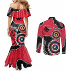 St Kilda NAIDOC 2026 Personalised Couples Matching Mermaid Dress and Long Sleeve Button Shirt 50 Years of Deadly Aboriginal Art