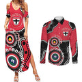 St Kilda NAIDOC 2026 Personalised Couples Matching Summer Maxi Dress and Long Sleeve Button Shirt 50 Years of Deadly Aboriginal Art
