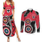 St Kilda NAIDOC 2026 Personalised Couples Matching Summer Maxi Dress and Long Sleeve Button Shirt 50 Years of Deadly Aboriginal Art