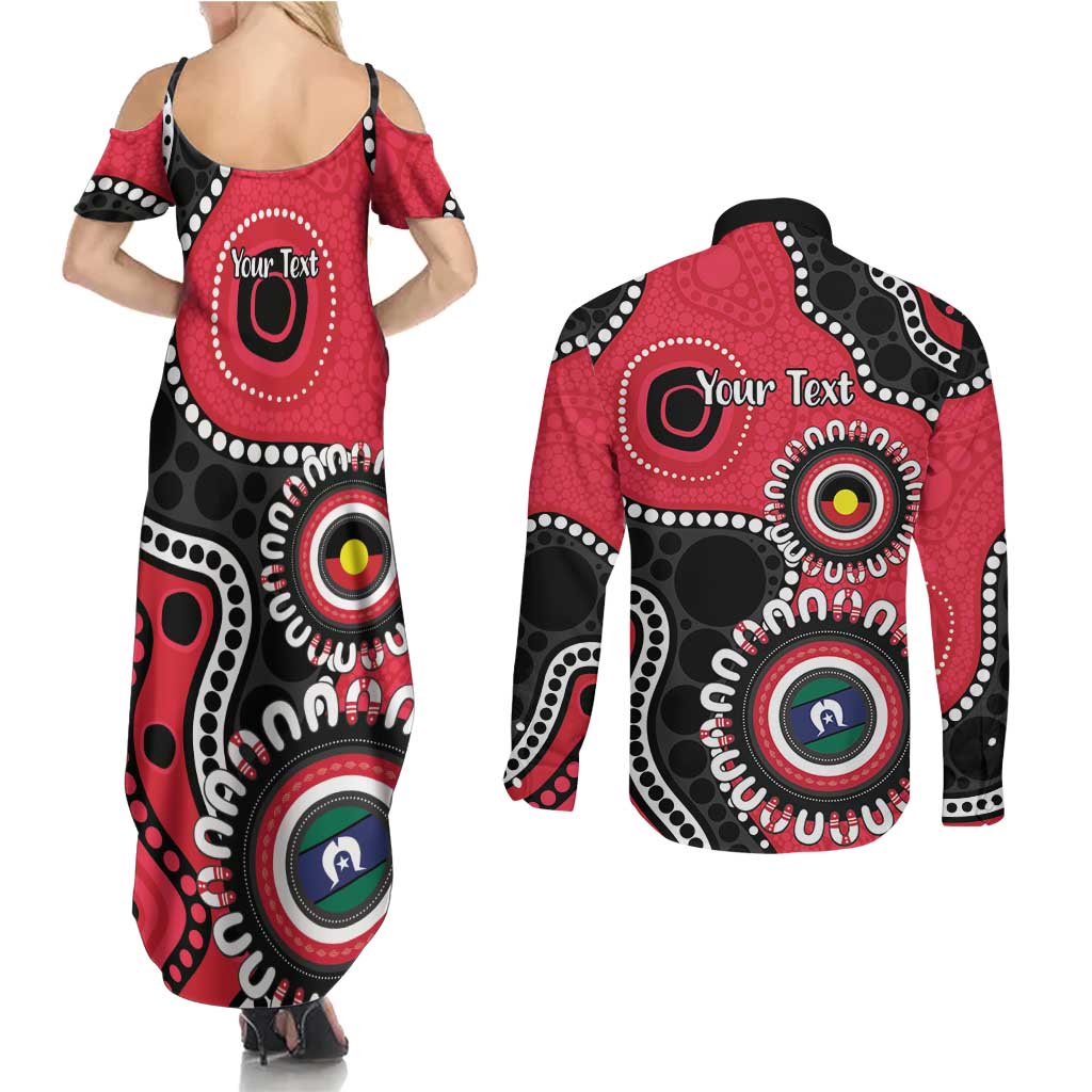St Kilda NAIDOC 2026 Personalised Couples Matching Summer Maxi Dress and Long Sleeve Button Shirt 50 Years of Deadly Aboriginal Art