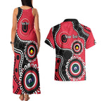 St Kilda NAIDOC 2026 Personalised Couples Matching Tank Maxi Dress and Hawaiian Shirt 50 Years of Deadly Aboriginal Art