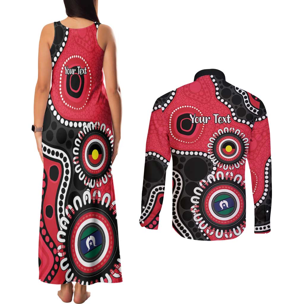 St Kilda NAIDOC 2026 Personalised Couples Matching Tank Maxi Dress and Long Sleeve Button Shirt 50 Years of Deadly Aboriginal Art