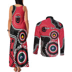 St Kilda NAIDOC 2026 Personalised Couples Matching Tank Maxi Dress and Long Sleeve Button Shirt 50 Years of Deadly Aboriginal Art