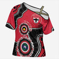 St Kilda NAIDOC 2026 Personalised Cross Shoulder Shirt 50 Years of Deadly Aboriginal Art