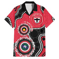 St Kilda NAIDOC 2026 Personalised Family Matching Long Sleeve Bodycon Dress and Hawaiian Shirt 50 Years of Deadly Aboriginal Art
