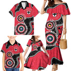 St Kilda NAIDOC 2026 Personalised Family Matching Mermaid Dress and Hawaiian Shirt 50 Years of Deadly Aboriginal Art